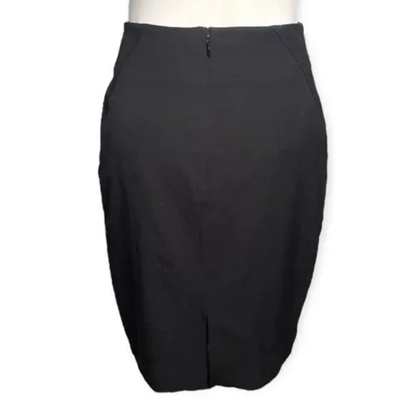 White House Black Market Midi Pencil Skirt Black Size 4 - Picture 2 of 8